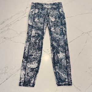 lululemon athletica Blue and White Leggings